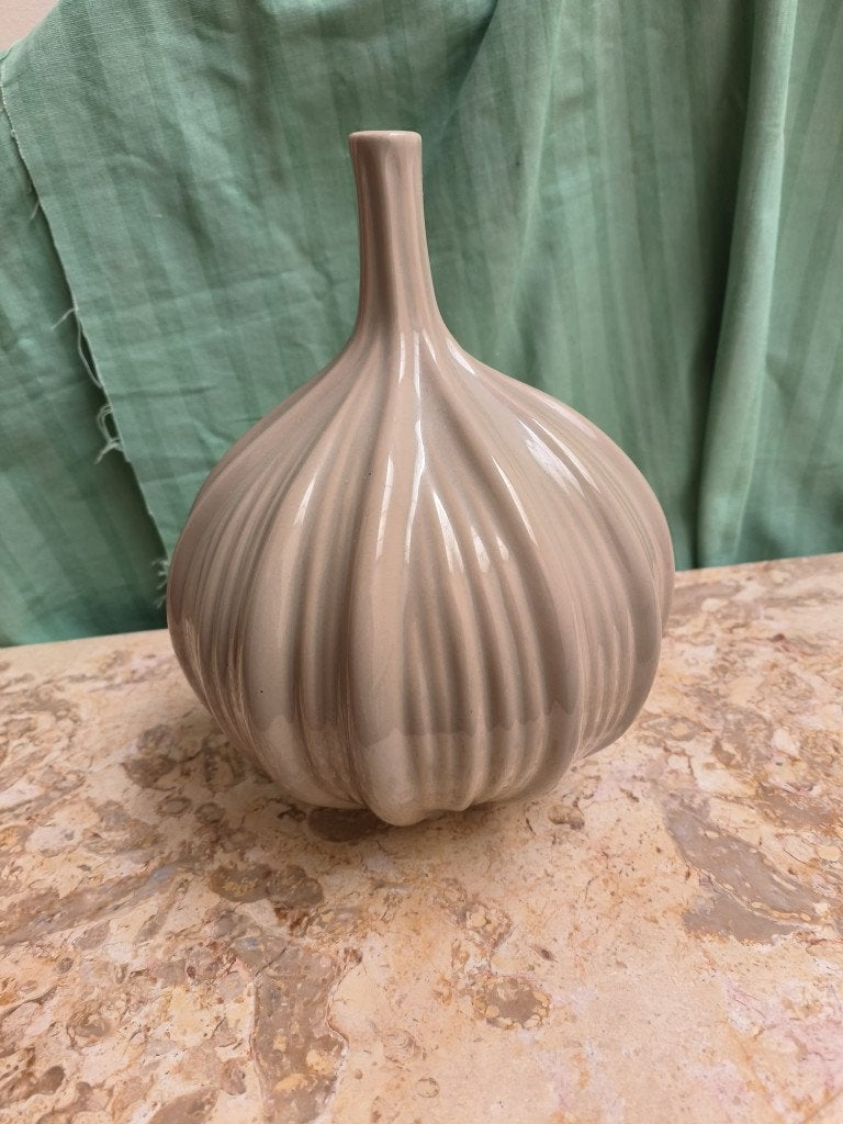 Bruin stenen siervaasje (25cm hoog), Ophalen, Gebruikt, Bruin, 25 cm