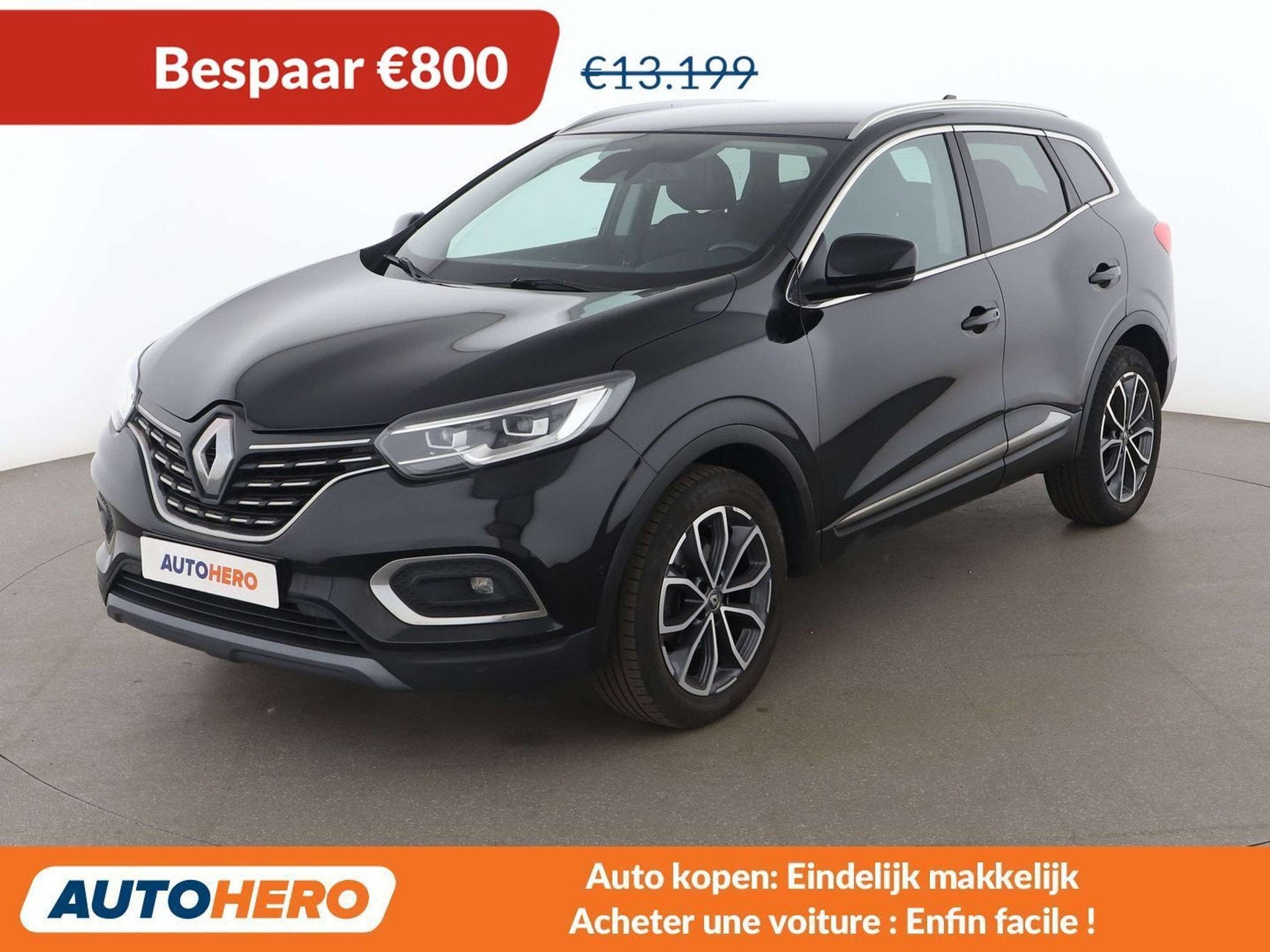 Renault Kadjar 1.3 TCe Limited (bj 2019, automaat), Auto's, Kadjar, Gebruikt, Zwart, Parkeercamera