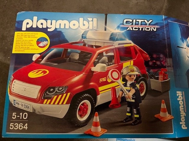 Playmobil brandweerauto nr 5364, Ophalen