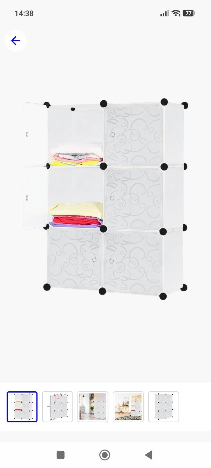 garderobe kast, Ophalen