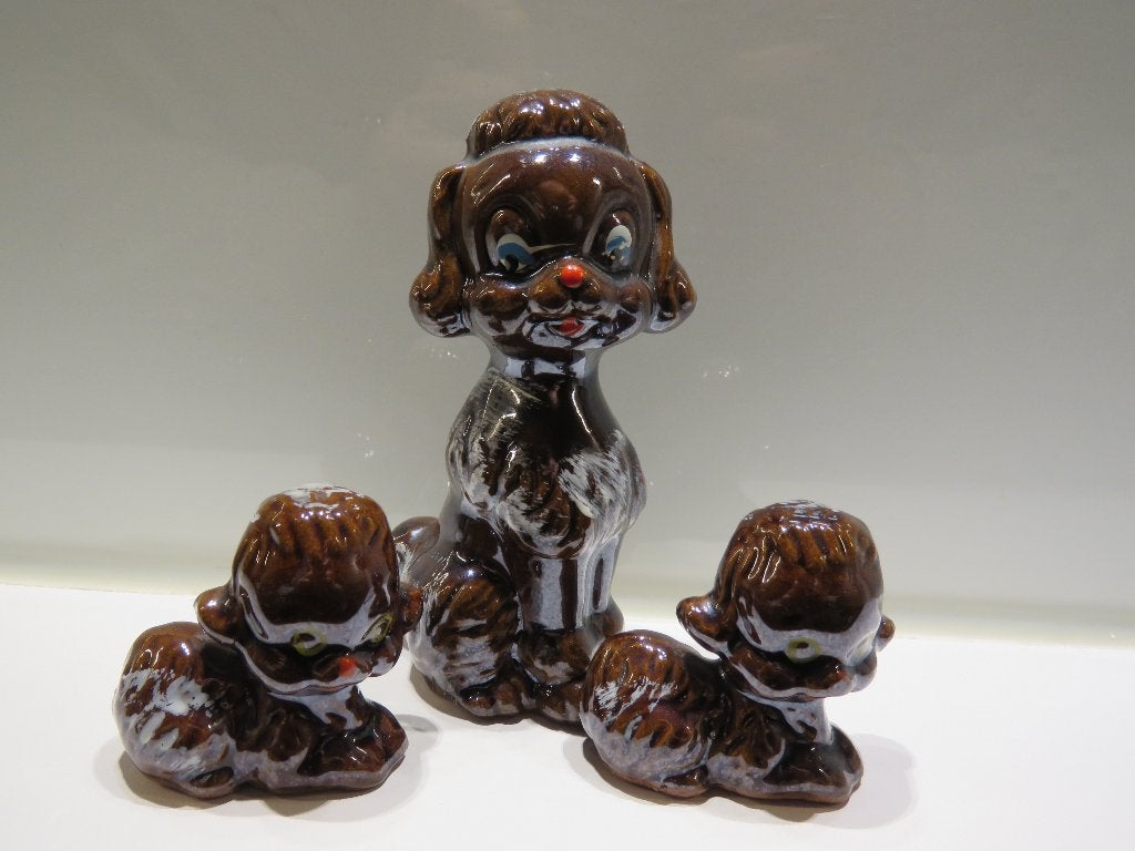 Figurines vintage japonaises de caniche et de chiots 1950-60, Enlèvement ou Envoi
