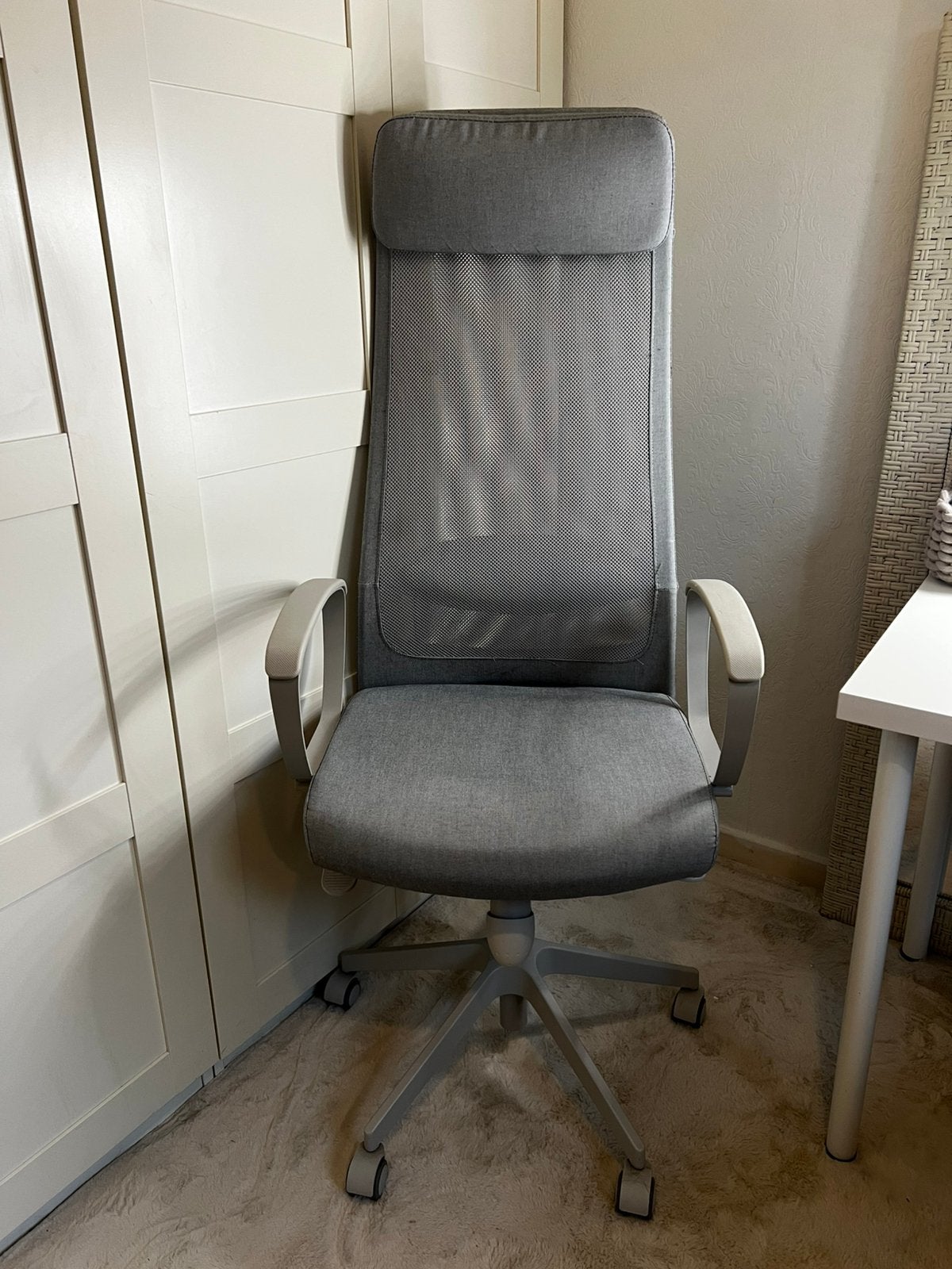 Chaise de bureau Ikea, Enlèvement, Comme neuf, Gris, Chaise de bureau