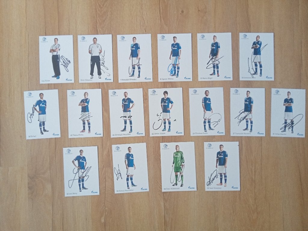 Gesigneerde 2012-2013 spelerskaarten van Schalke 04, Sport en Fitness, Voetbal, Nieuw, Clubaccessoires, Ophalen of Verzenden