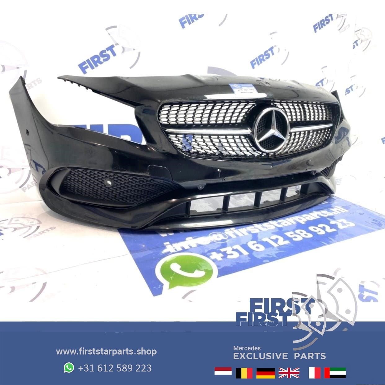 W117 X117 CLA Facelift AMG VOORBUMPER zwart compleet Mercede, Gebruikt, -, Voor, Ophalen of Verzenden
