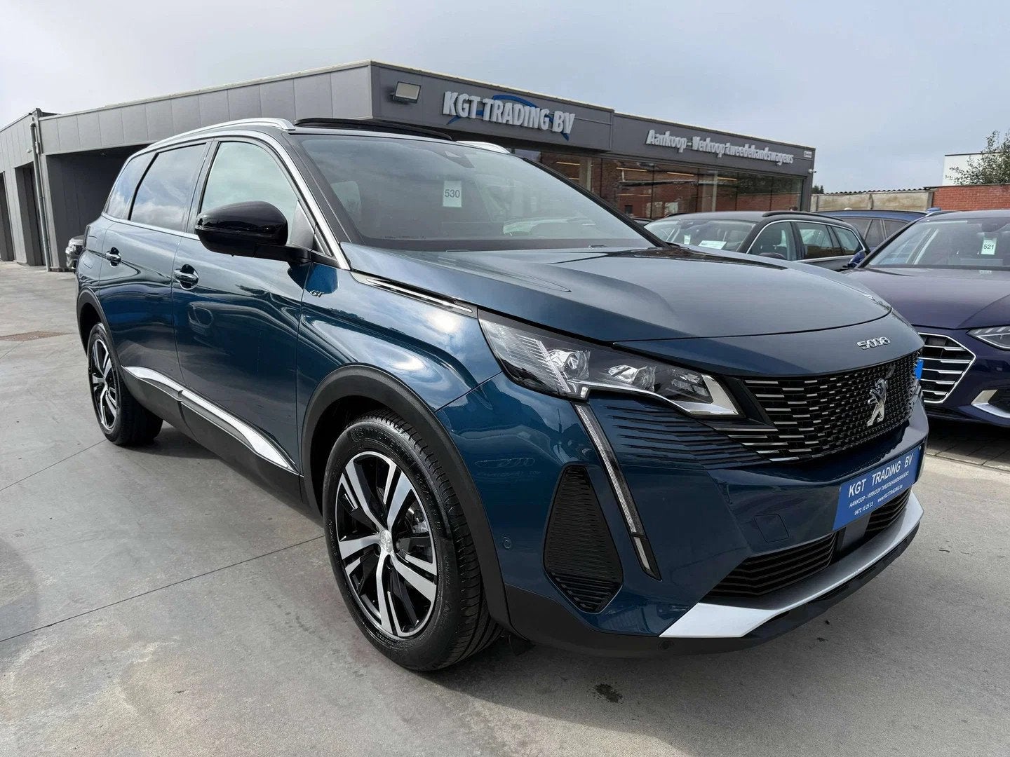 Peugeot 5008 1.2i 130PK GT-LINE 7 ZETELS OPENDAK ZWART LEDER, Auto's, Gebruikt, Blauw, 7 zetels, Handgeschakeld