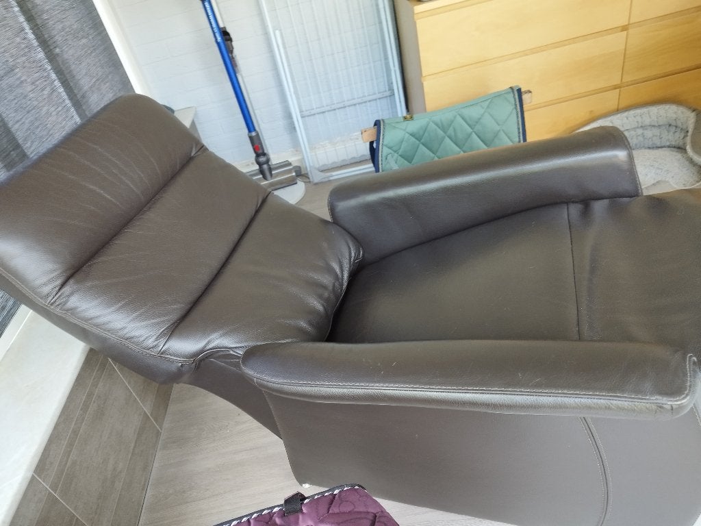 Lederen Relax Fauteuil, Ophalen, Gebruikt, Leer