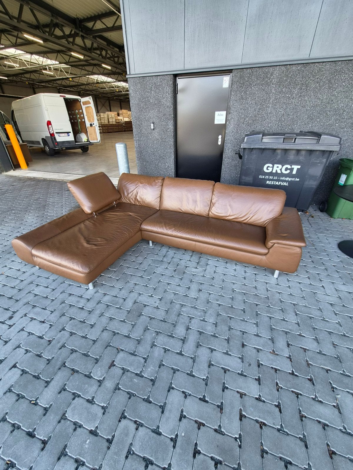 gratis leren zetel, Huis en Inrichting, Ophalen