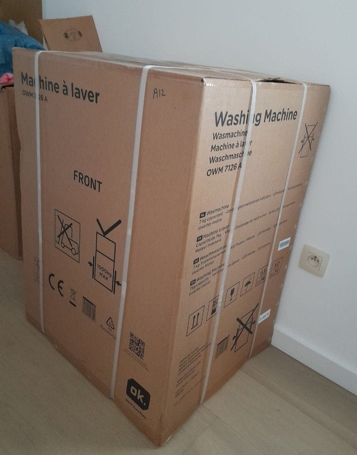 Nieuw Wasmaschine in doos, Ophalen, 6 tot 8 kg, Nieuw, Energieklasse A of zuiniger