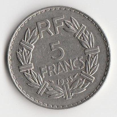 5 francs Lavrillier (1933) Francia, Enlèvement ou Envoi, France, Monnaie en vrac