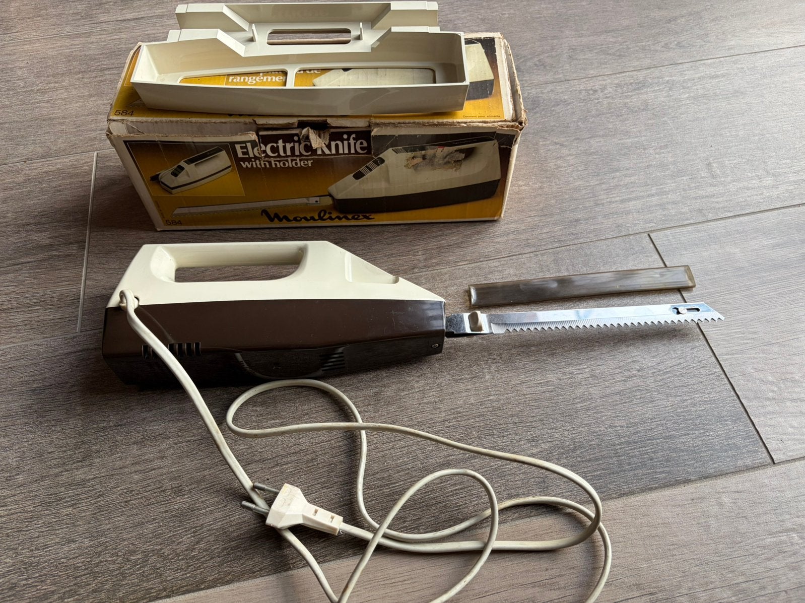 Vintage electrisch keukenmes Moulinex, Enlèvement