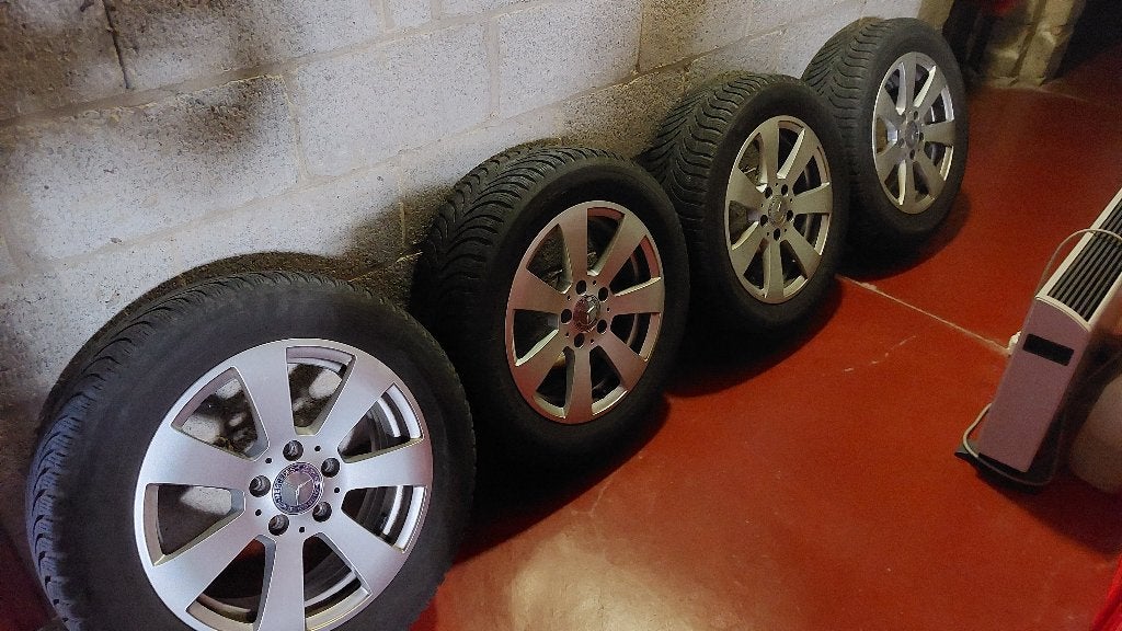 OEM Mercedes 6JX16 ET39 - 4 stuks, Ophalen, Gebruikt, 16 inch, Banden en Velgen