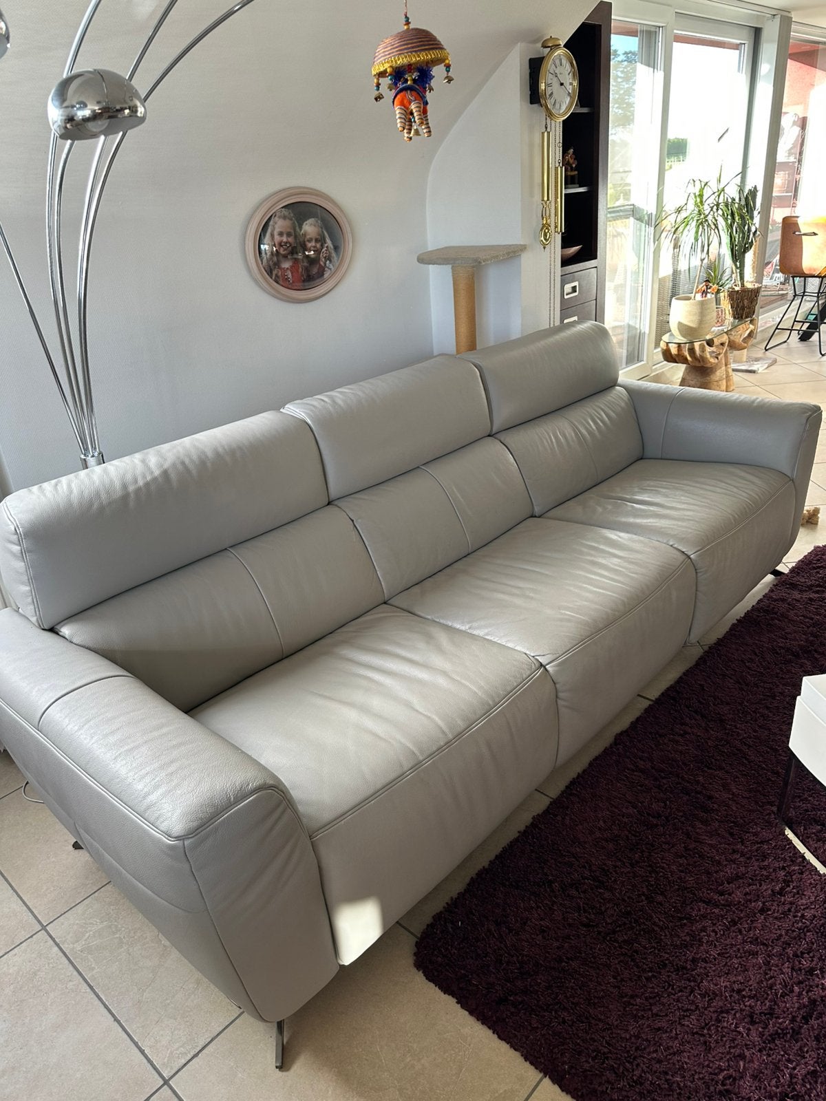 Natuzzi leren (hoek)salon, Huis en Inrichting, Ophalen, Zo goed als nieuw