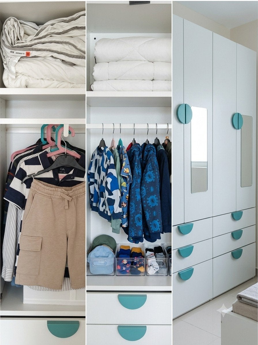 2 armoires de chambre d'enfant IKEA SMÅSTAD/PLATSA (blanc/tu, Maison & Meubles, Enlèvement, Comme neuf