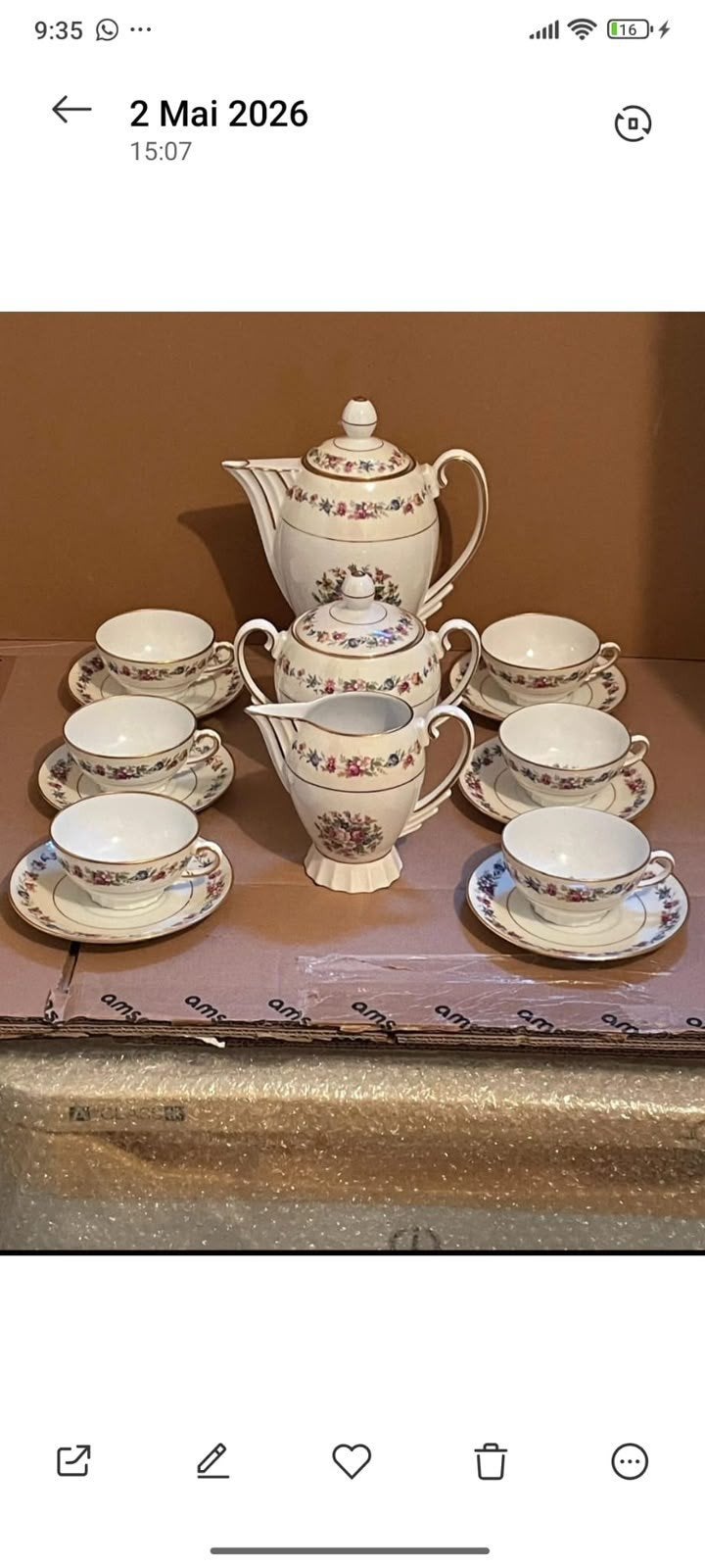 limoges service à thé porcelaine vintage tasse assiette, Antiquités & Art