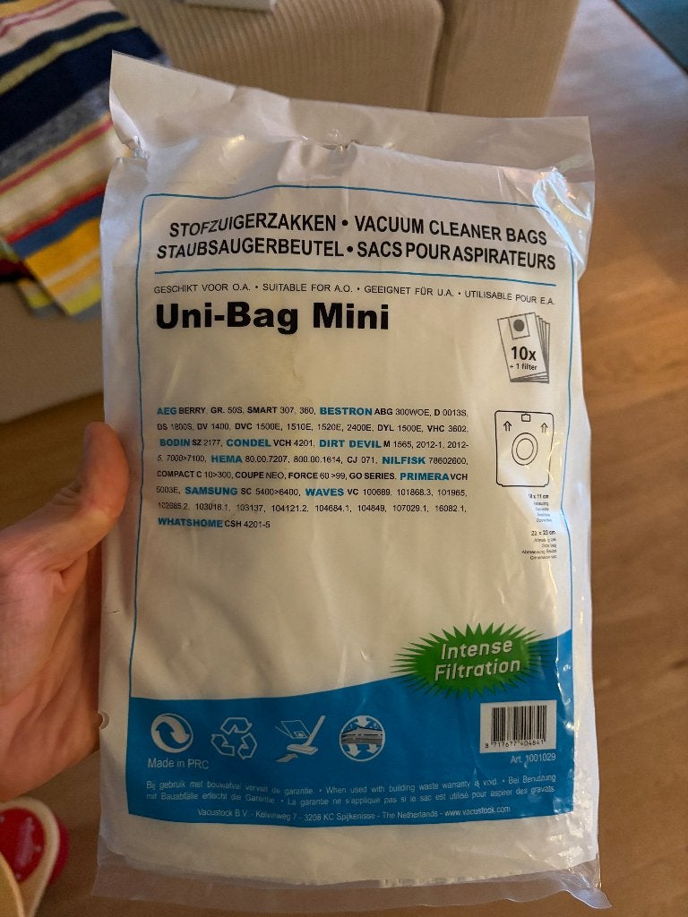 Stofzuigzakken, Hobby en Vrije tijd, Ophalen