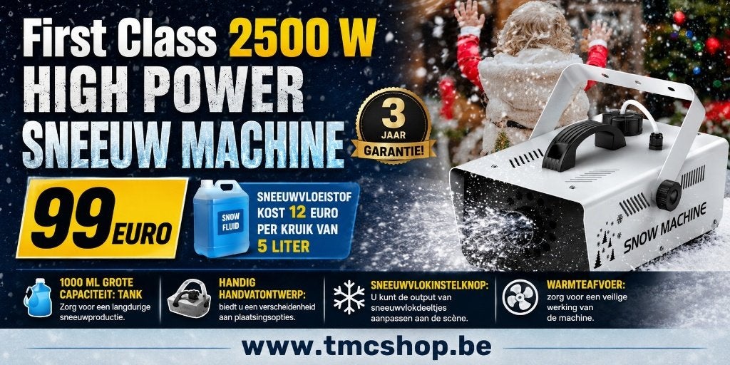 Nouvelle machine à neige haute puissance 2500W, Enlèvement ou Envoi, Neuf, Lumières, Commande sonore