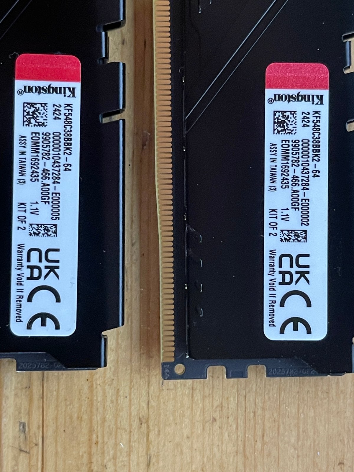 DDR5 64gb (2x32) kingston beast, Ophalen of Verzenden, Zo goed als nieuw, Desktop, DDR5