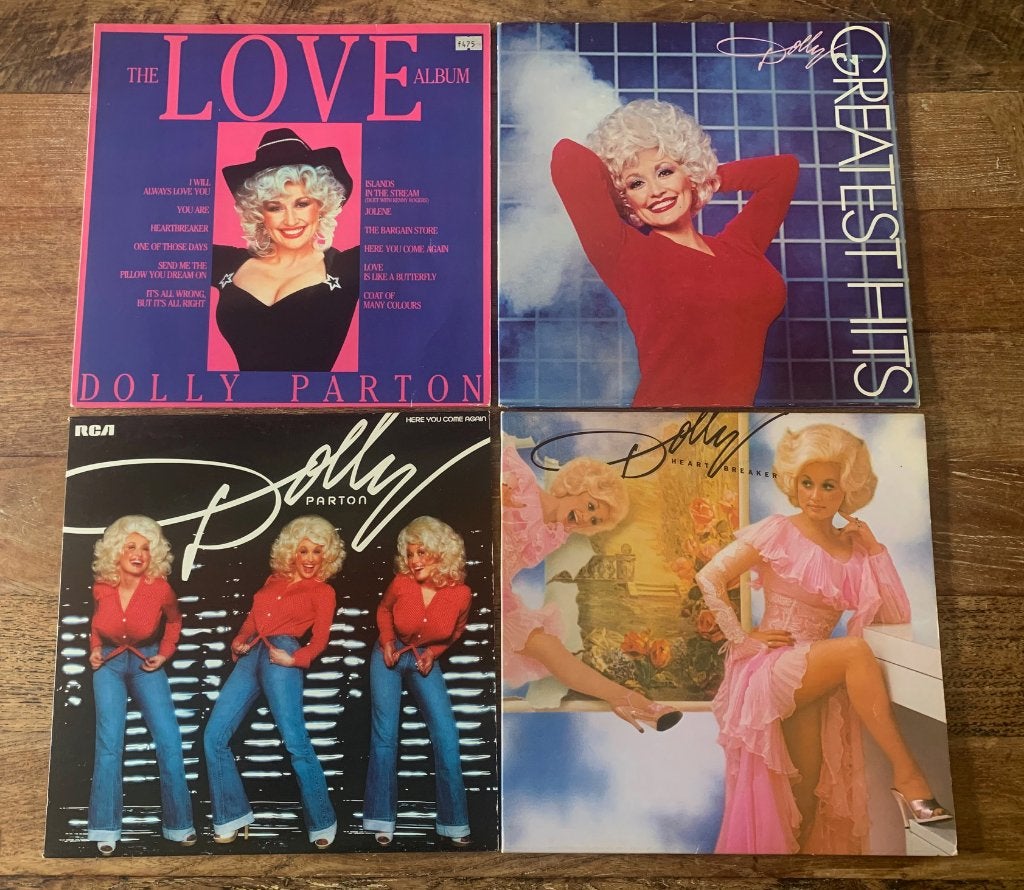 4 Lp's van Dolly Parton. De mooiste countryhits!, Ophalen of Verzenden, Zo goed als nieuw, LP, Country