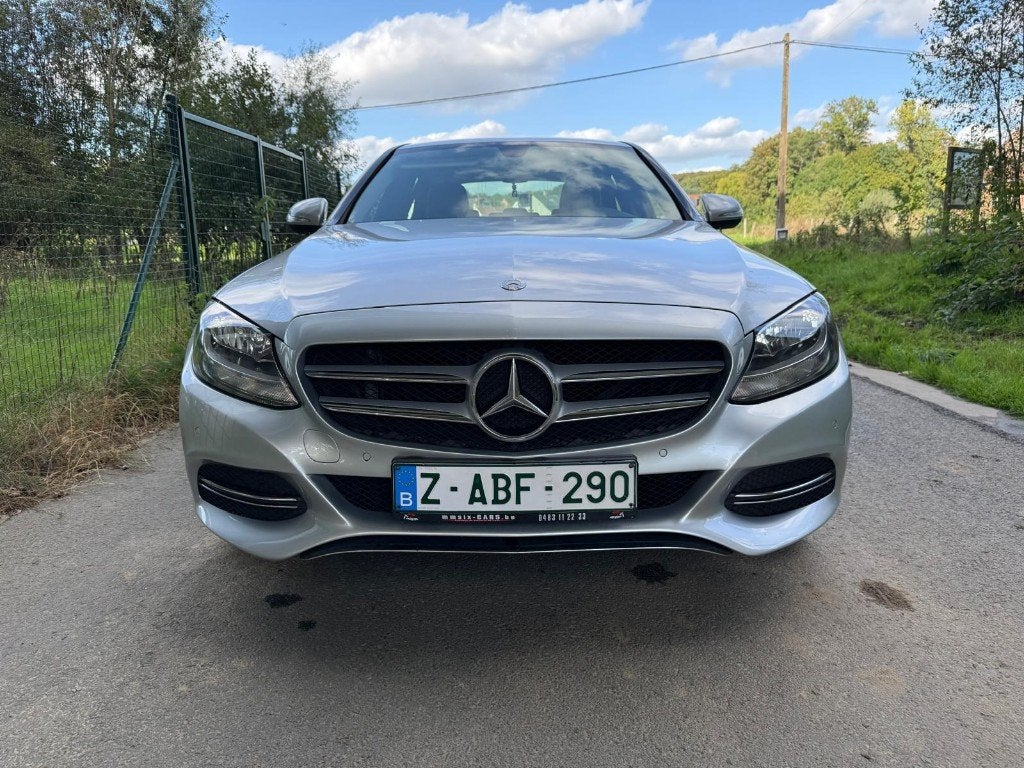 MERCEDES-BENZ C220/Euro6b/124km!/Automat/Cuir/Vehicule Belge, Autos, 100 kW, Argent ou Gris, Achat, Entreprise