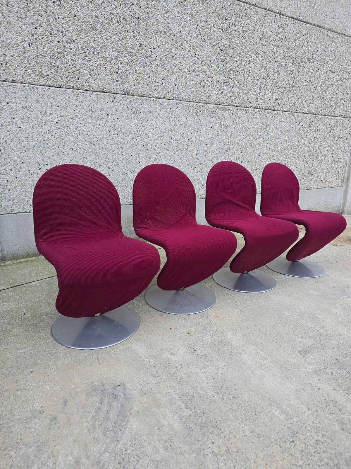 4 vintage stoelen, Antiek en Kunst, Ophalen