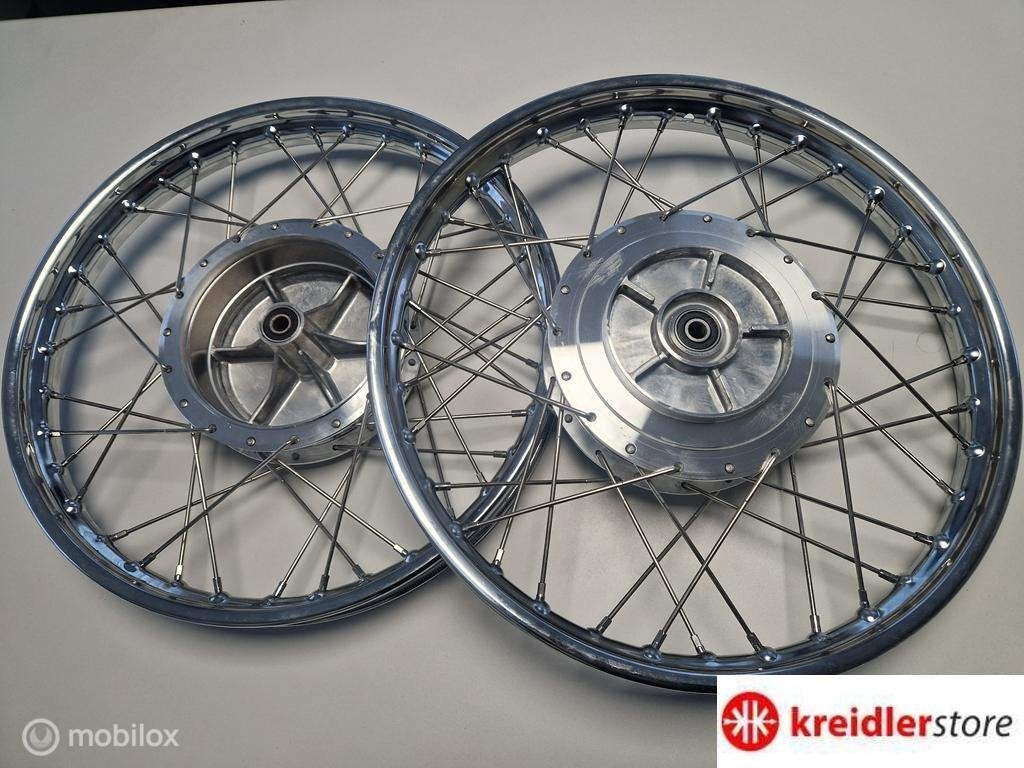 Kreidler RS wielenset met 160 mm imitatie Leleu naven, Vélos & Vélomoteurs, Pièces de cyclomoteur | Kreidler, Neuf, Enlèvement ou Envoi