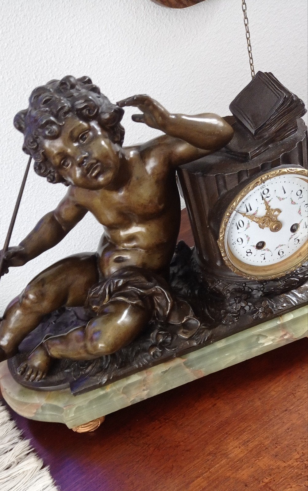 groot antiek pendulestel, Antiquités & Art, Antiquités | Horloges, Enlèvement