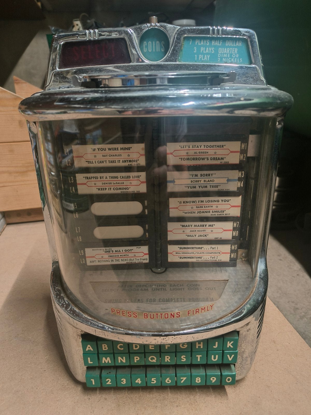 Wurlitzer wallbox, Collections, Machines | Jukebox, Enlèvement
