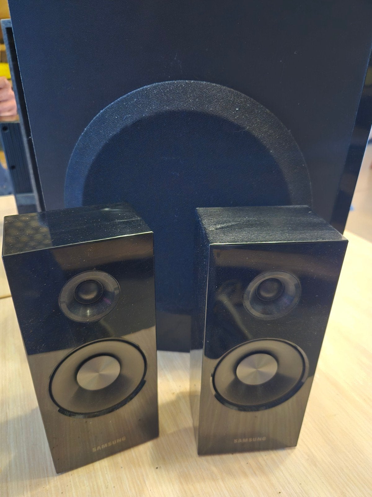 ensemble HP, Subwoofer Samsung, TV, Hi-fi & Vidéo, Kit d'enceintes, Enlèvement, Utilisé, Compatible son surround/home cinéma