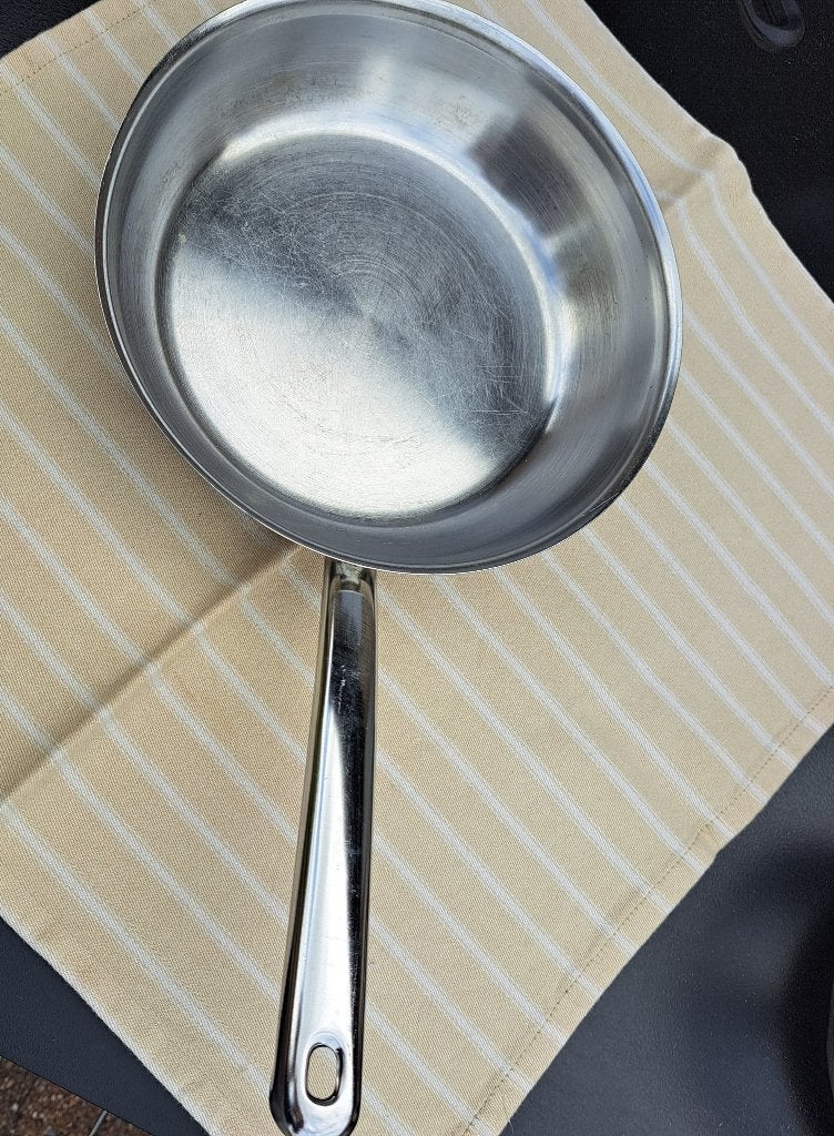 kookpan Demeyere 18 cm doorsnede, Maison & Meubles, Cuisine | Casseroles & Poêles, Inox, Demeyere, Comme neuf, Enlèvement