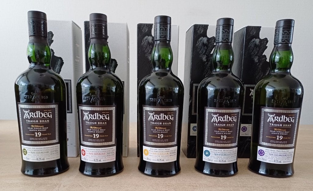 Ardbeg 19 Traigh Bhan whisky - 5 bottles, Enlèvement ou Envoi, Neuf, Pleine