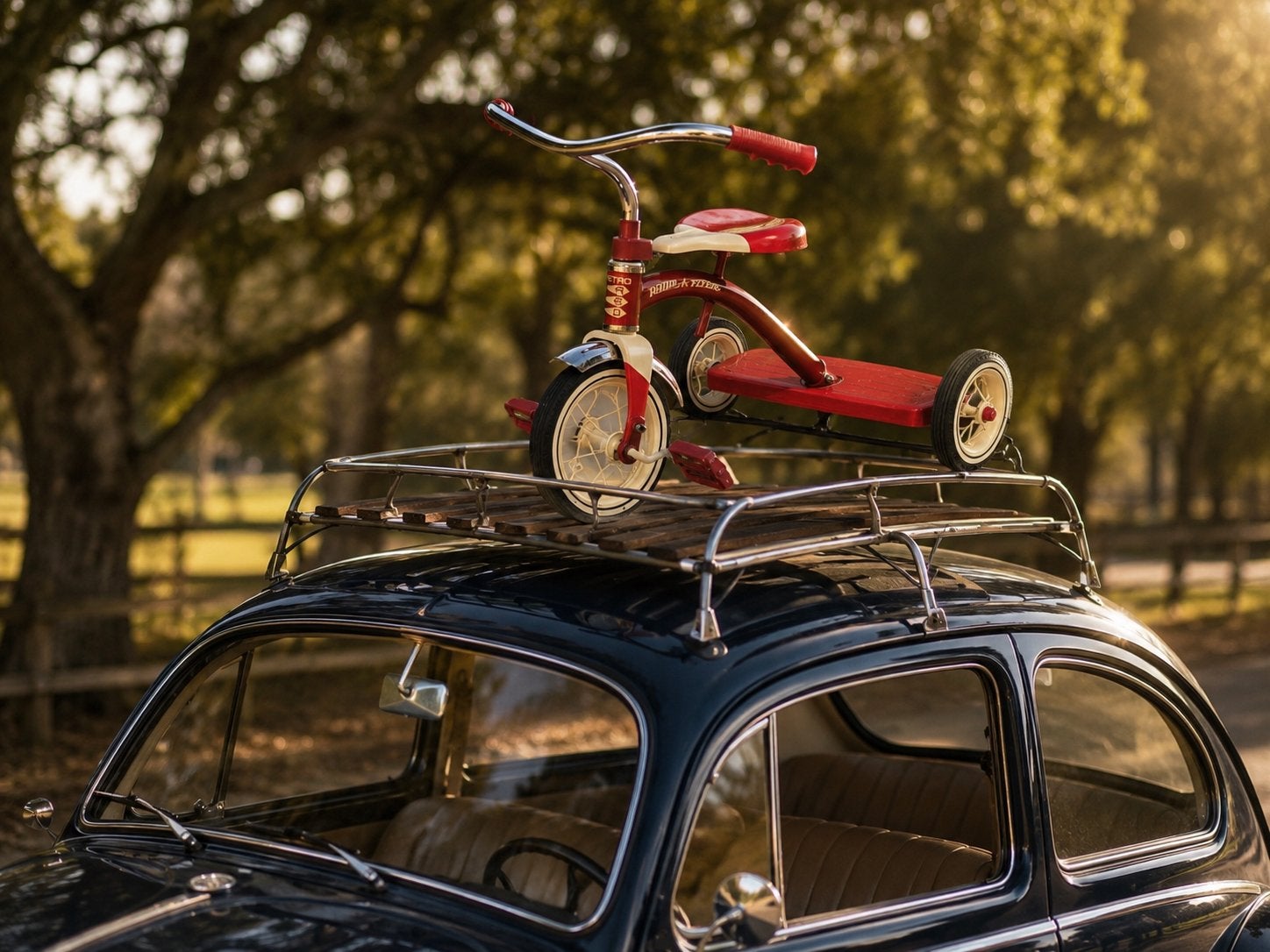 Vintage radio flyer, Antiek en Kunst, Ophalen