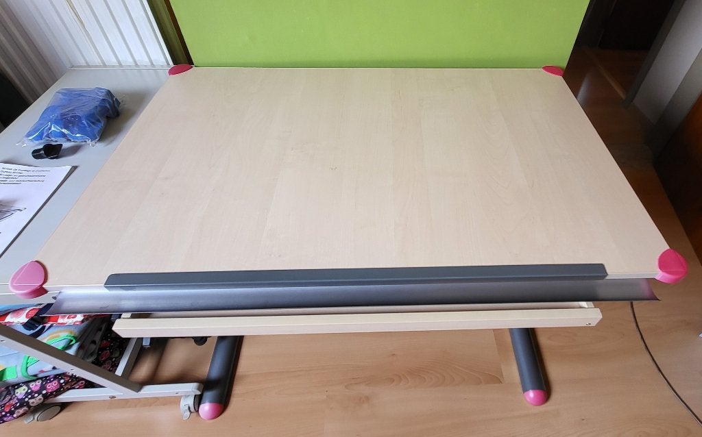 Bureau met ladeblok, Huis en Inrichting, Bureaus, Ophalen, 112 cm, Gebruikt, Scandinavisch