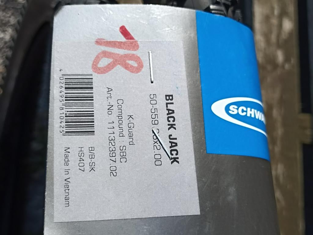 Schwalbe Black Jack 26" mtb banden, Ophalen