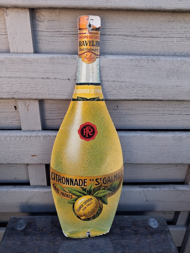 vieux panneau publicitaire CITRONADE, Enlèvement ou Envoi, Utilisé, Panneau publicitaire