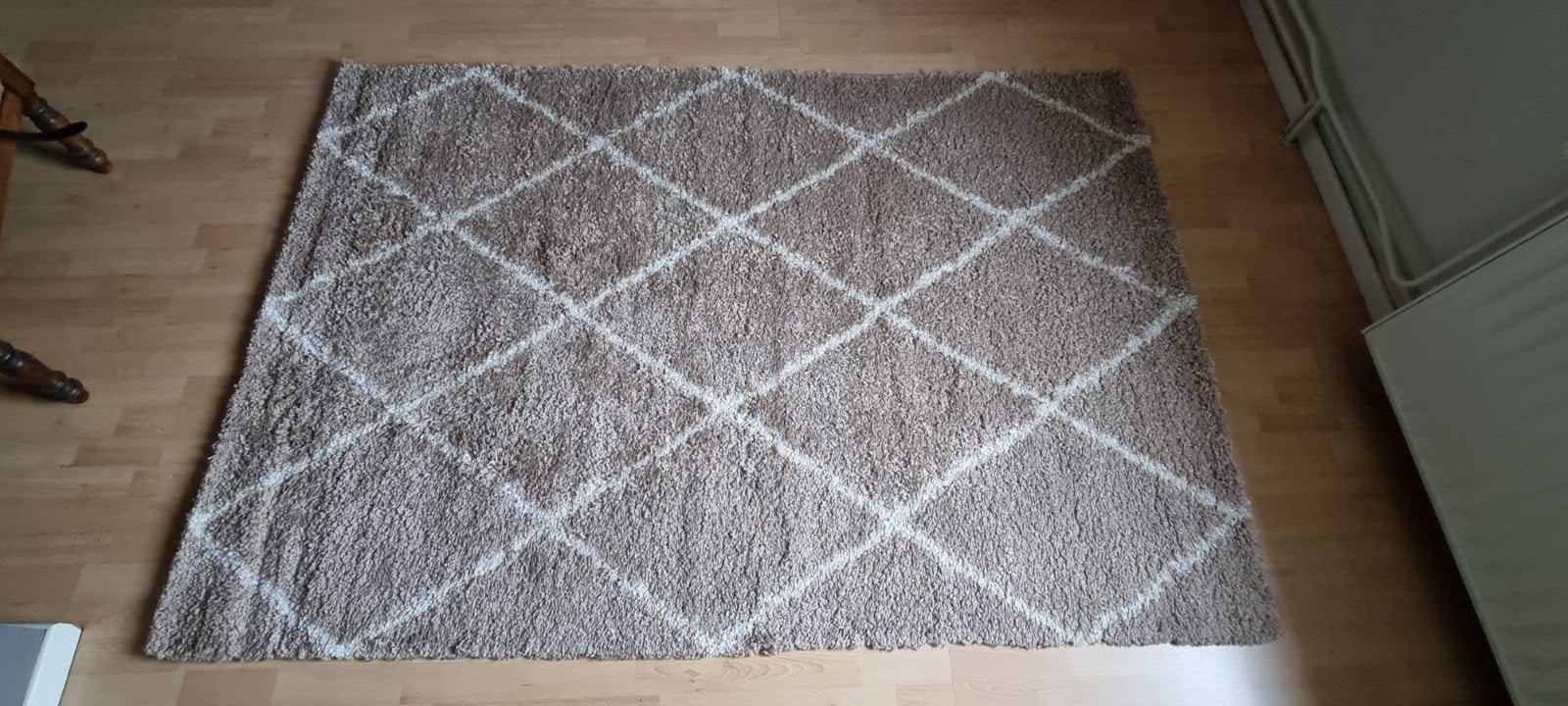 Tapijt Alvor Shaggy Beige 140x200, Huis en Inrichting, Stoffering | Tapijten en Vloerkleden, Ophalen, Zo goed als nieuw, Beige
