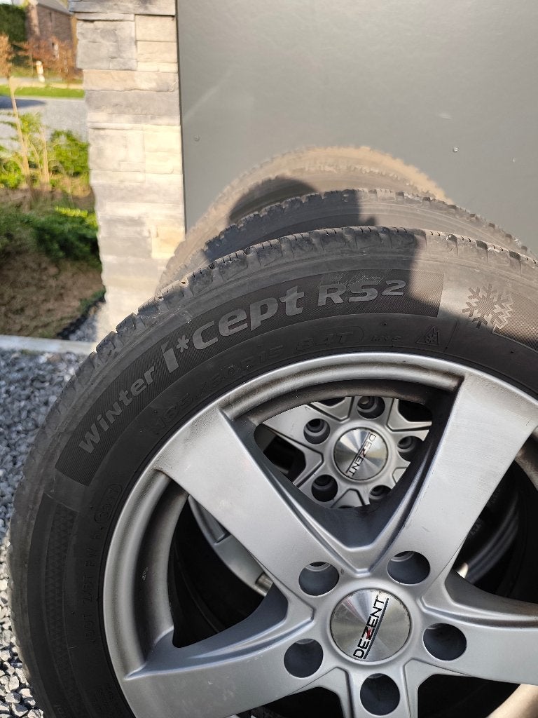 Kit hiver jantes alu DEZENT + pneus HANKOOK I*CEPT RS2, 15 pouces, Pneus et Jantes, Pneus hiver, Véhicule de tourisme