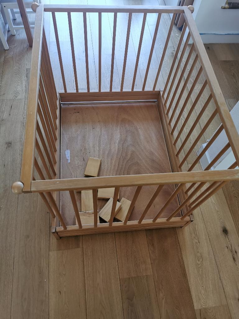 Parc bébé, Enlèvement, Comme neuf, Rectangulaire, Réglable en hauteur