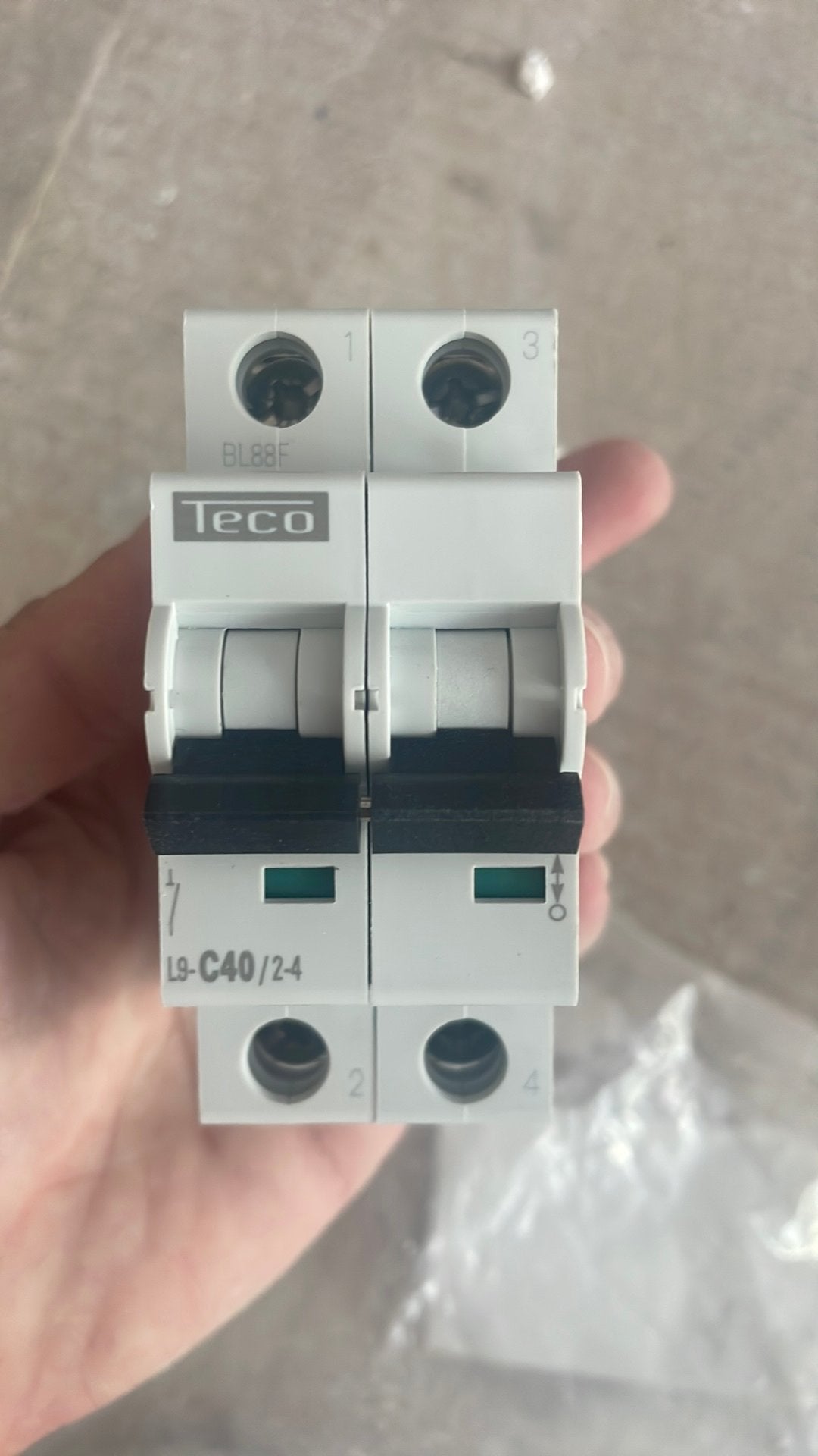 Automaat teco dij 40A tweepolig, Enlèvement, Neuf, Disjoncteur divisionnaire