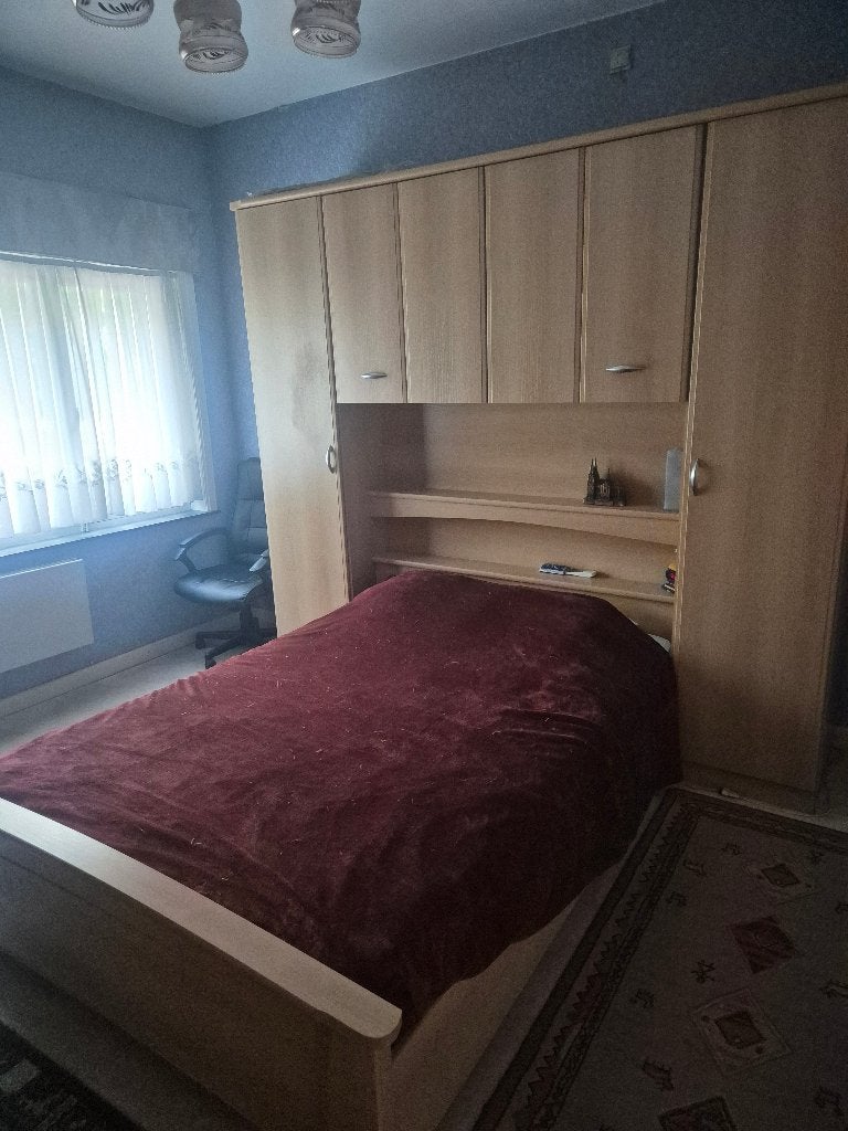 Bed met kast, Huis en Inrichting, Ophalen, Gebruikt, Tweepersoons