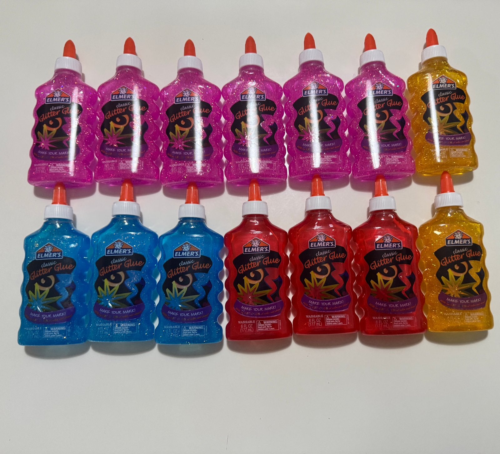 13x Elmer’s Classic Glitter Glue 177 ml | Slime & knutselen, Ophalen, Zo goed als nieuw, Blauw