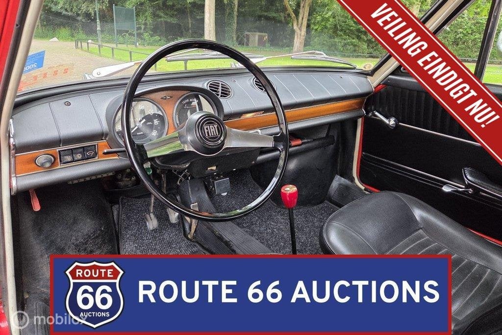 Fiat 850 Coupe | 1965 | Route 66 Auctions, Auto's, Oldtimers, Zwart, Bedrijf, Handgeschakeld, Overige carrosserie