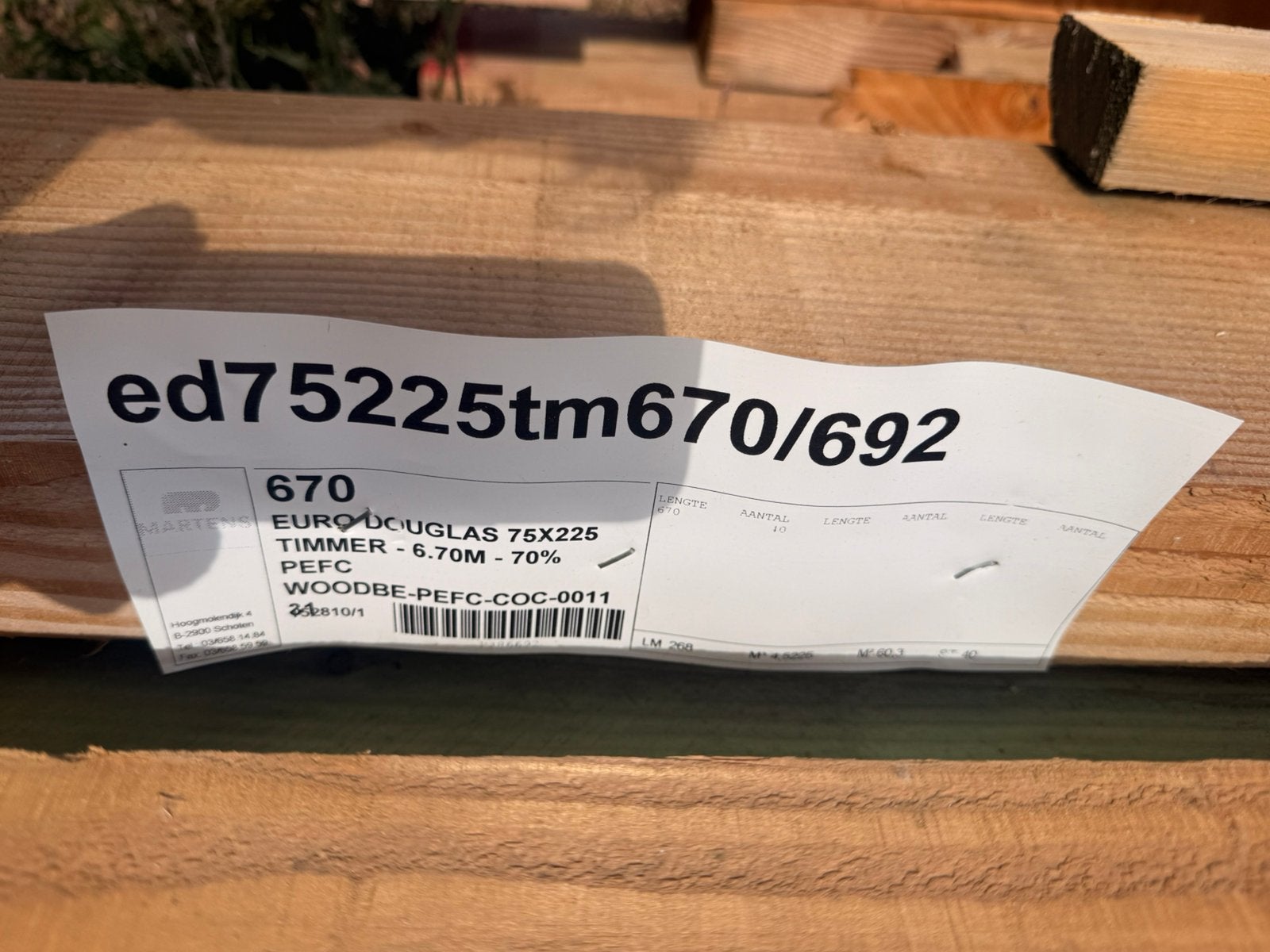 Eurodougoas pour toitures de 7 m de long, Jardin & Terrasse, Enlèvement, Neuf, 250 cm ou plus, Poutres