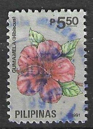 Philippines 1991 - Yvert 1763 - Hibiscus rose (ST), Envoi, Affranchi