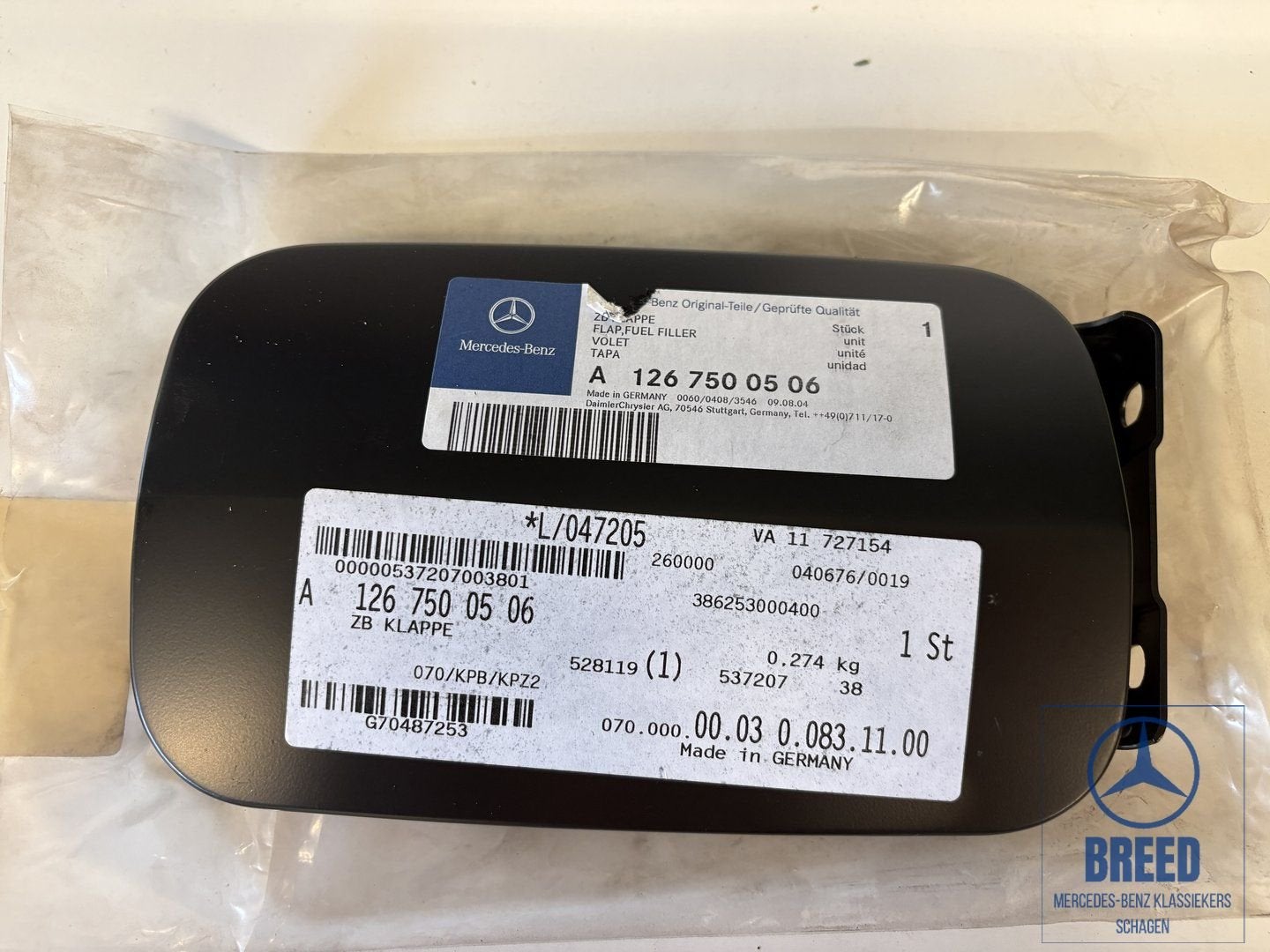 NOS tankklep voor Mercedes-Benz W126 sedan facelift, Neuf, Porte, -, -