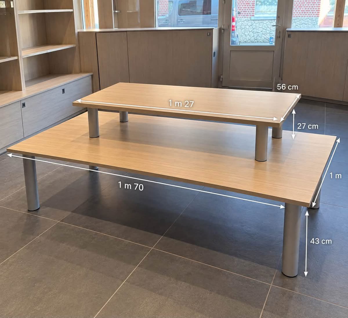 Tafels voor winkelinrichting, Aankleding binnen, Ophalen, Gebruikt, Tafel