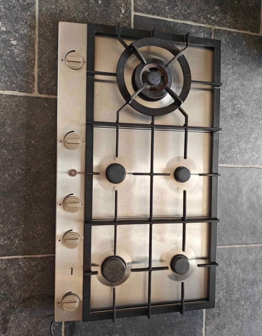 ATAG gasfornuis 5 pits met wokbrander, Elektronische apparatuur, Kookplaten, Ophalen, Zo goed als nieuw, Inbouw, Gas