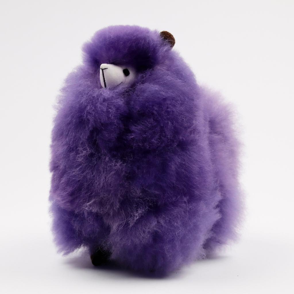Baby Alpaca Knuffeldier XL Lila Handgemaakt in Peru, Verzenden, Nieuw, Overige typen