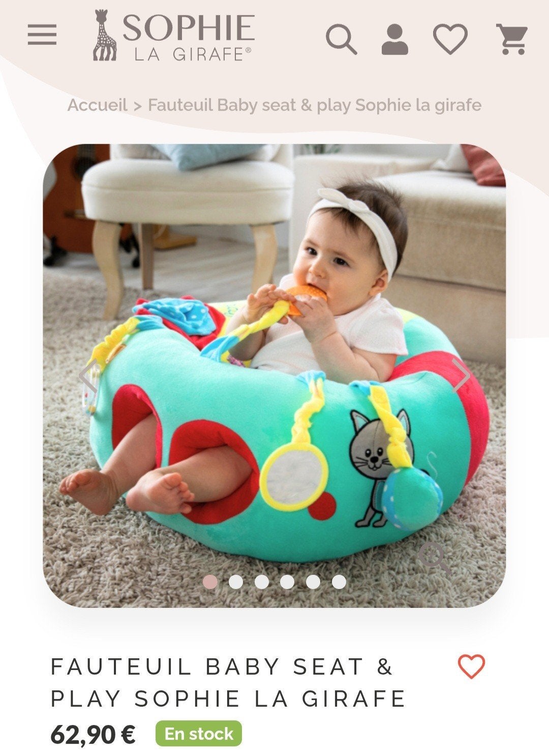 Fauteuil bébé de la marque Sophie la girafe, Enfants & Bébés, Enlèvement