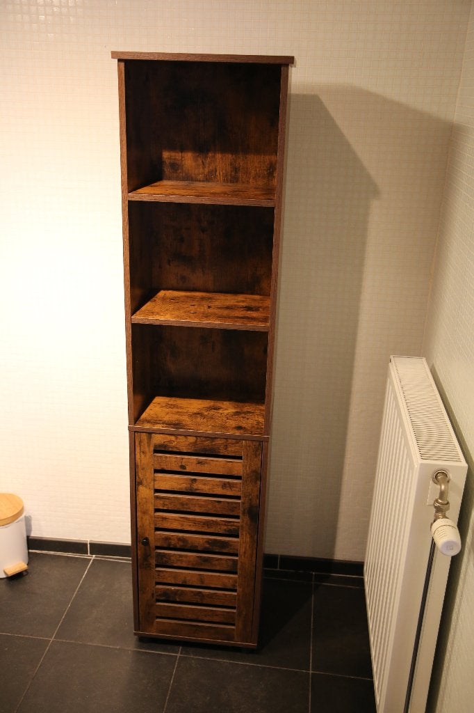 Badkamerkast / Kolomkast in rustieke houtlook, Maison & Meubles, Salle de bain | Meubles de Salle de bain, Utilisé, 150 à 200 cm