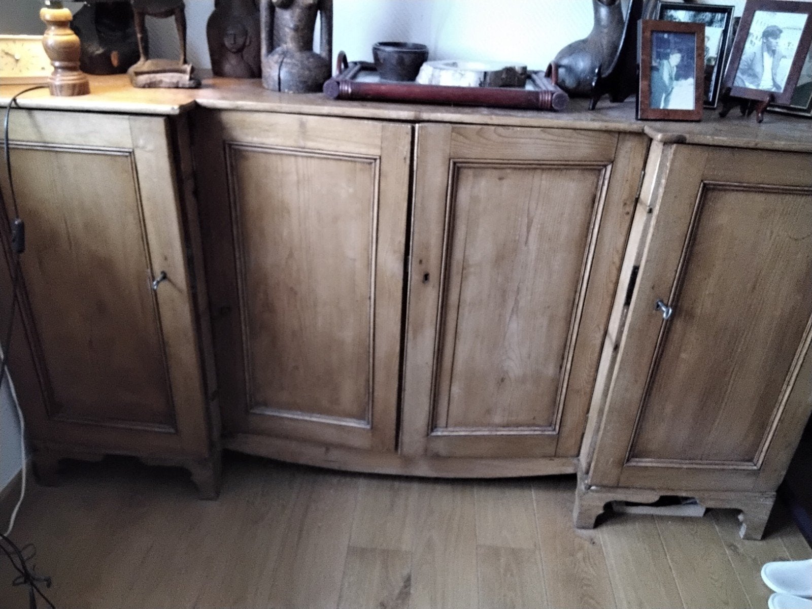 bahut ferme 4 portes pin, Maison & Meubles, Avec tiroir(s), 150 à 200 cm, Enlèvement, Utilisé